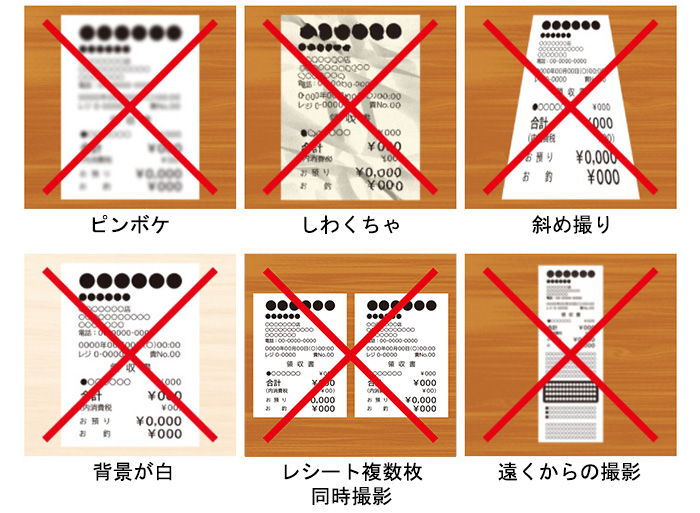 悪い撮影の例